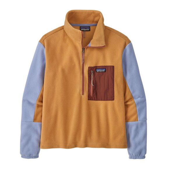Patagonia Women's Microdini 1/2-Zip Fleece Pullover Sz Small Dried Mango New - Picture 1 of 4